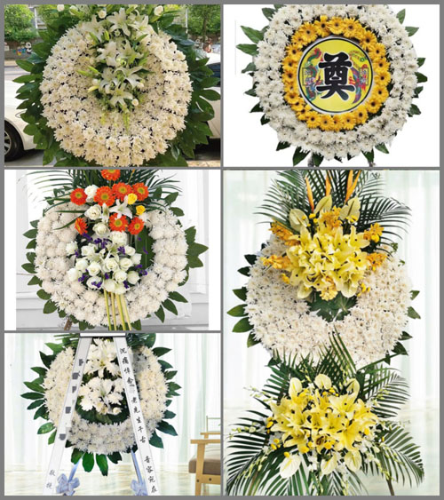山东菏泽牡丹区高庄镇田桥村花圈速递